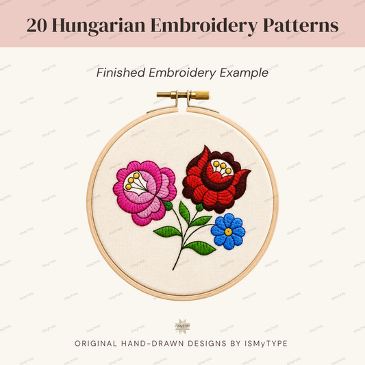 20 Hungarian Kalocsa Embroidery Patterns – Digital Download