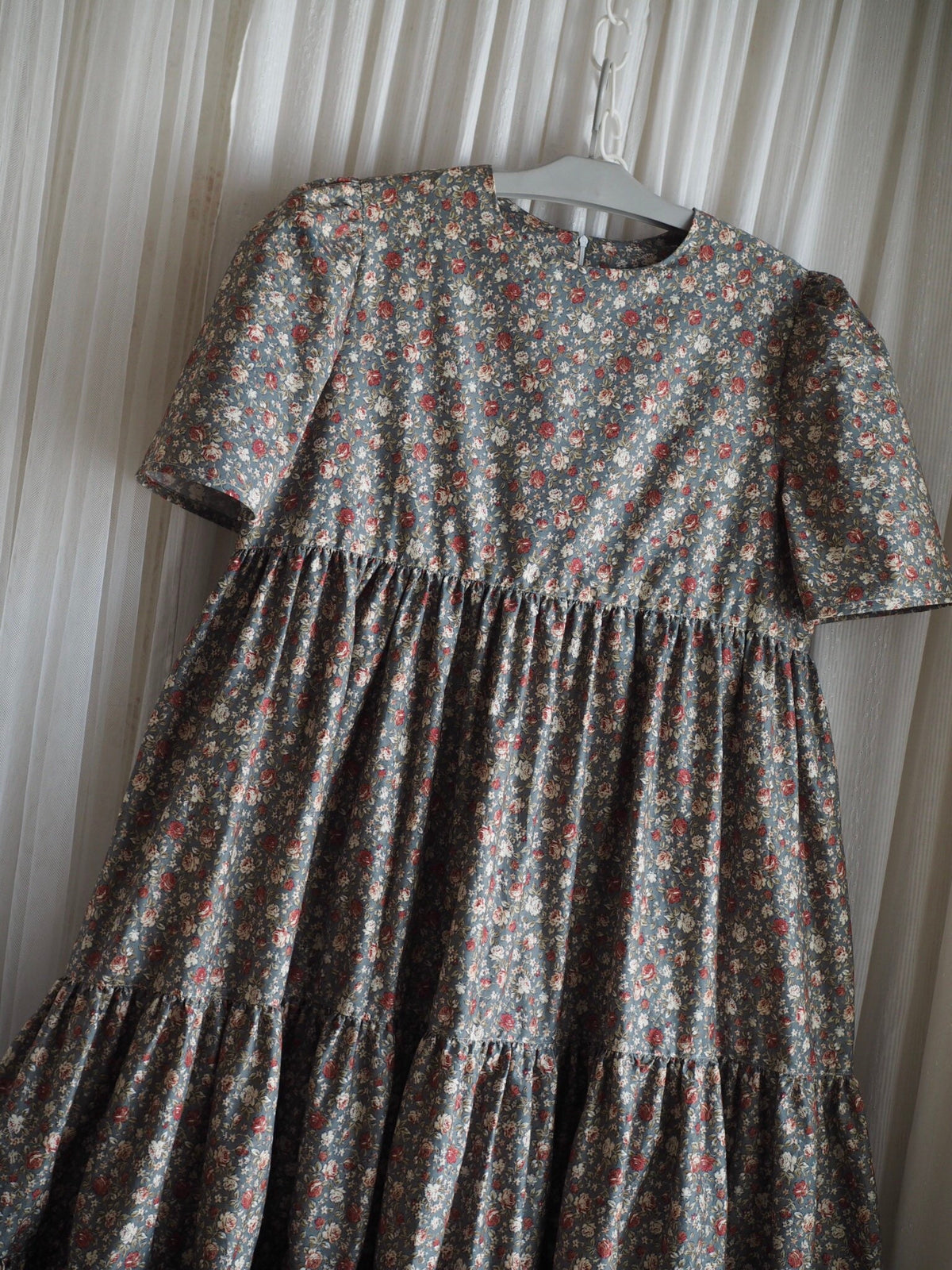 Dark Floral Tiered Maxi Dress