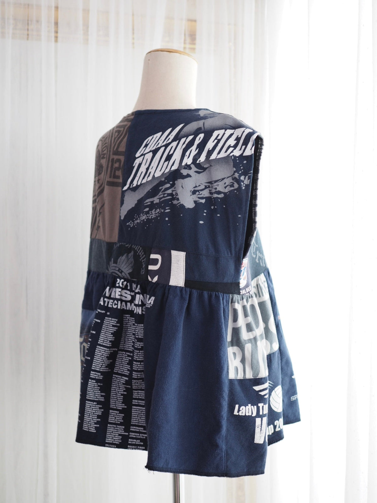 Upcycled T-Shirt Patchwork Babydoll Top
