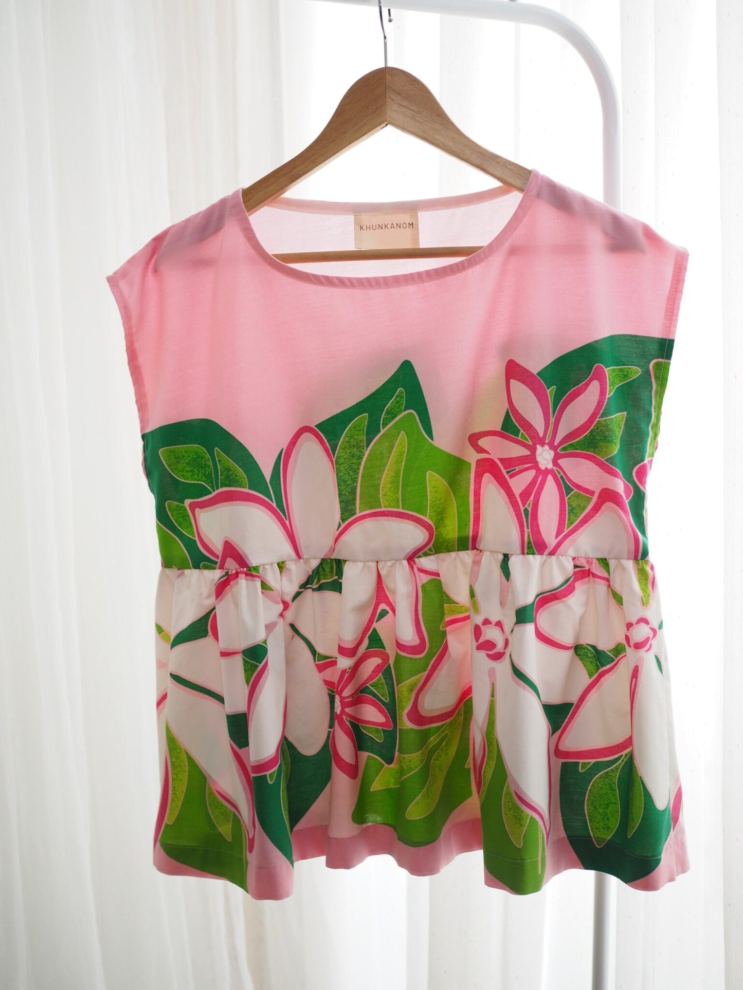 Upcycled Vintage Floral Tablecloth Babydoll Top – One of a Kind