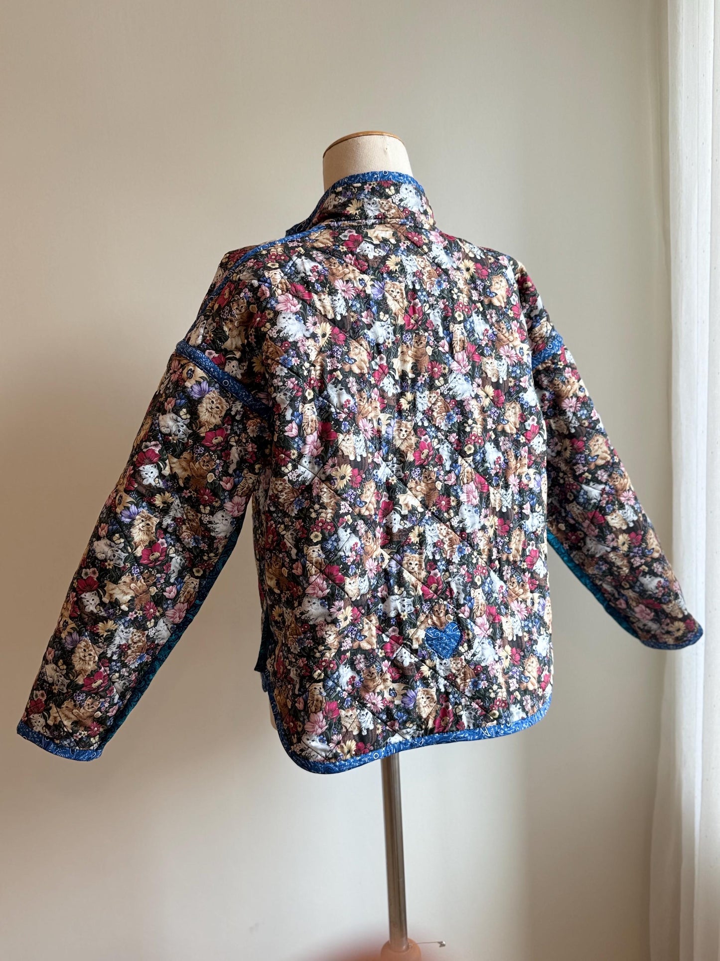Handmade Reversible Patchwork Quilt Jacket – Geometric Cotton Jacket