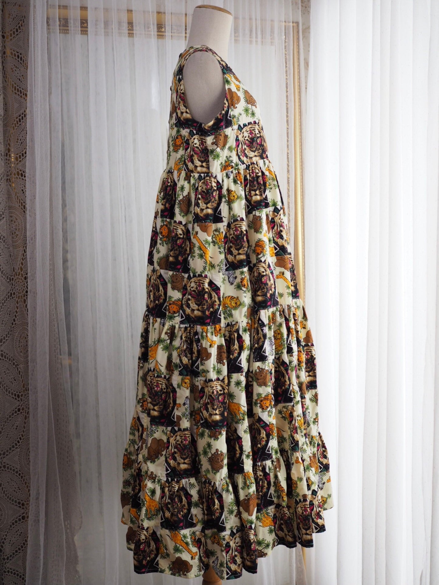 Tiger Print Tiered Babydoll Maxi Dress – One of a Kind