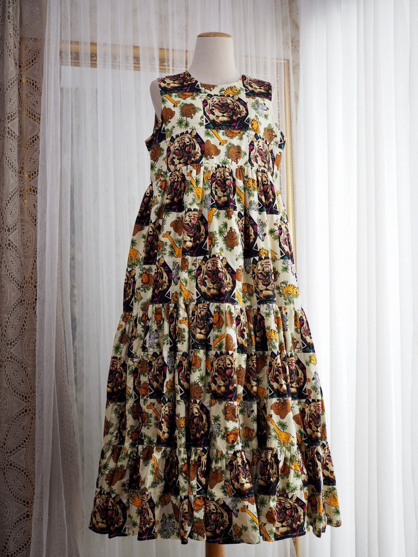 Tiger Print Tiered Babydoll Maxi Dress – One of a Kind