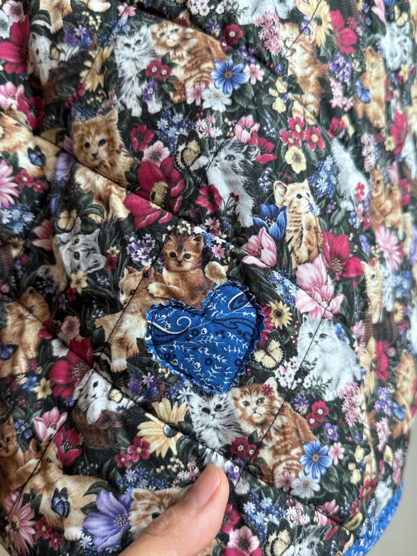Handmade Reversible Patchwork Quilt Jacket – Geometric Cotton Jacket