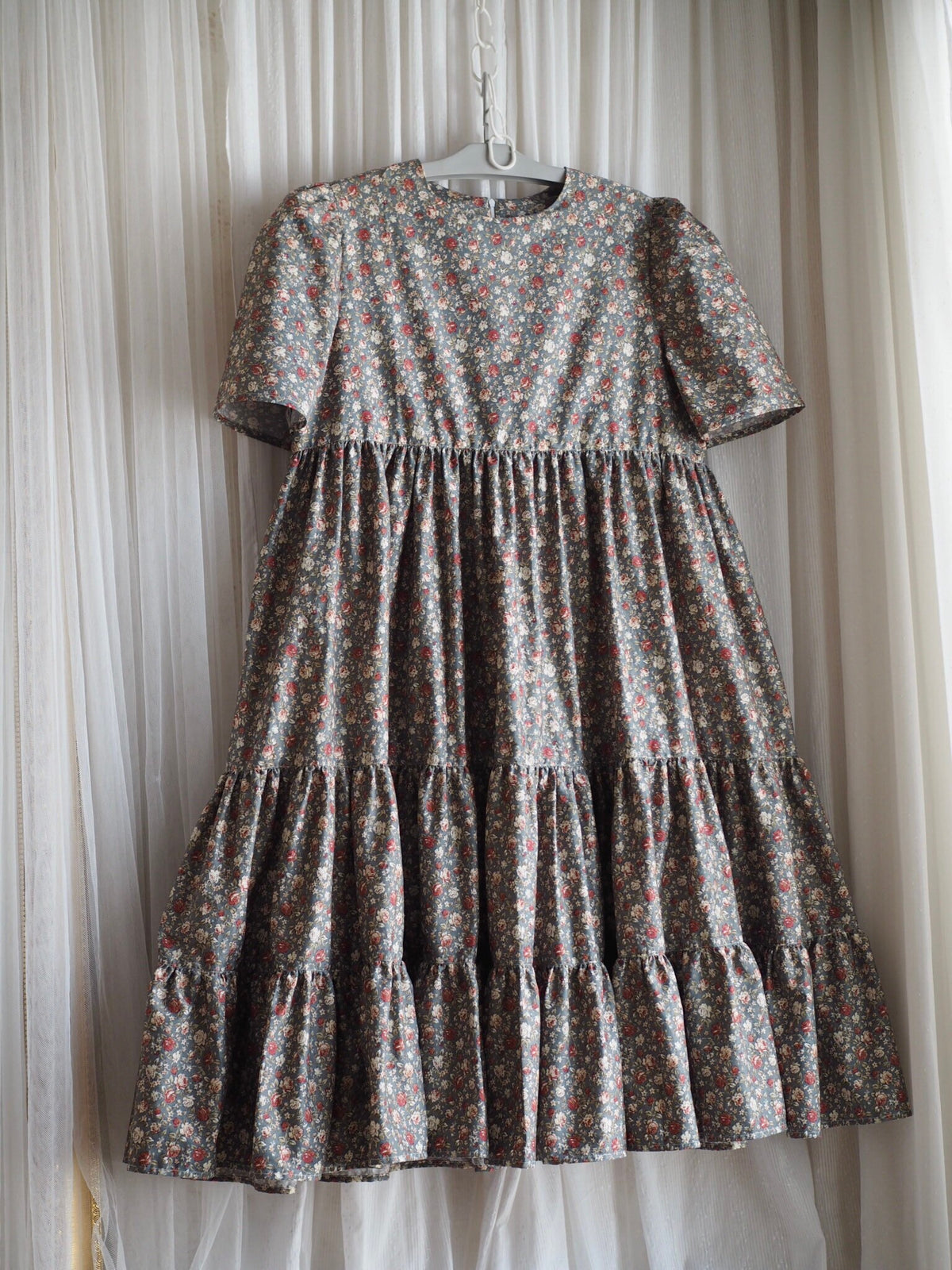 Dark Floral Tiered Maxi Dress