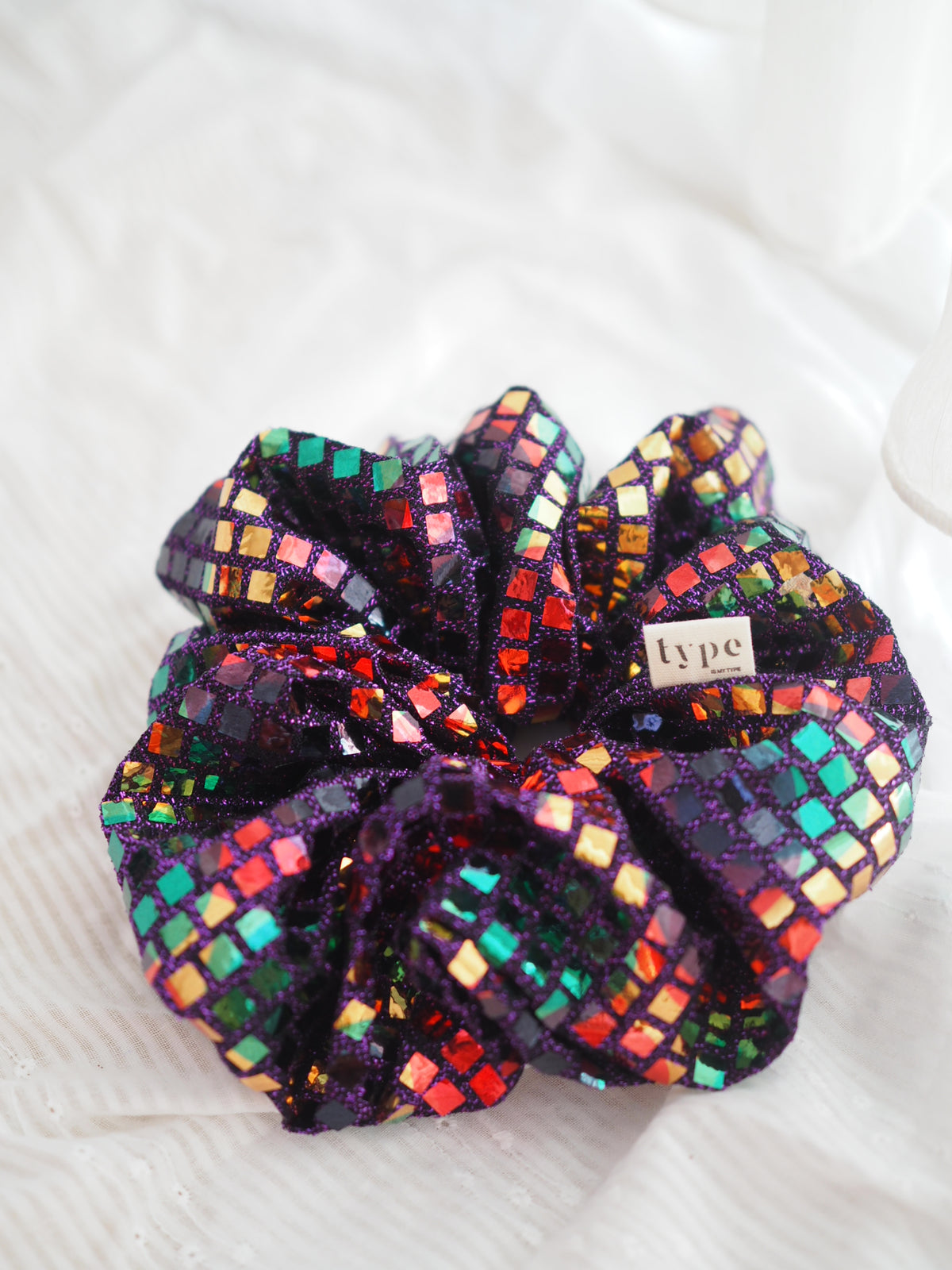 Party Scrunchies – Set of 2 Handmade Oversized Hair Scrunchies
