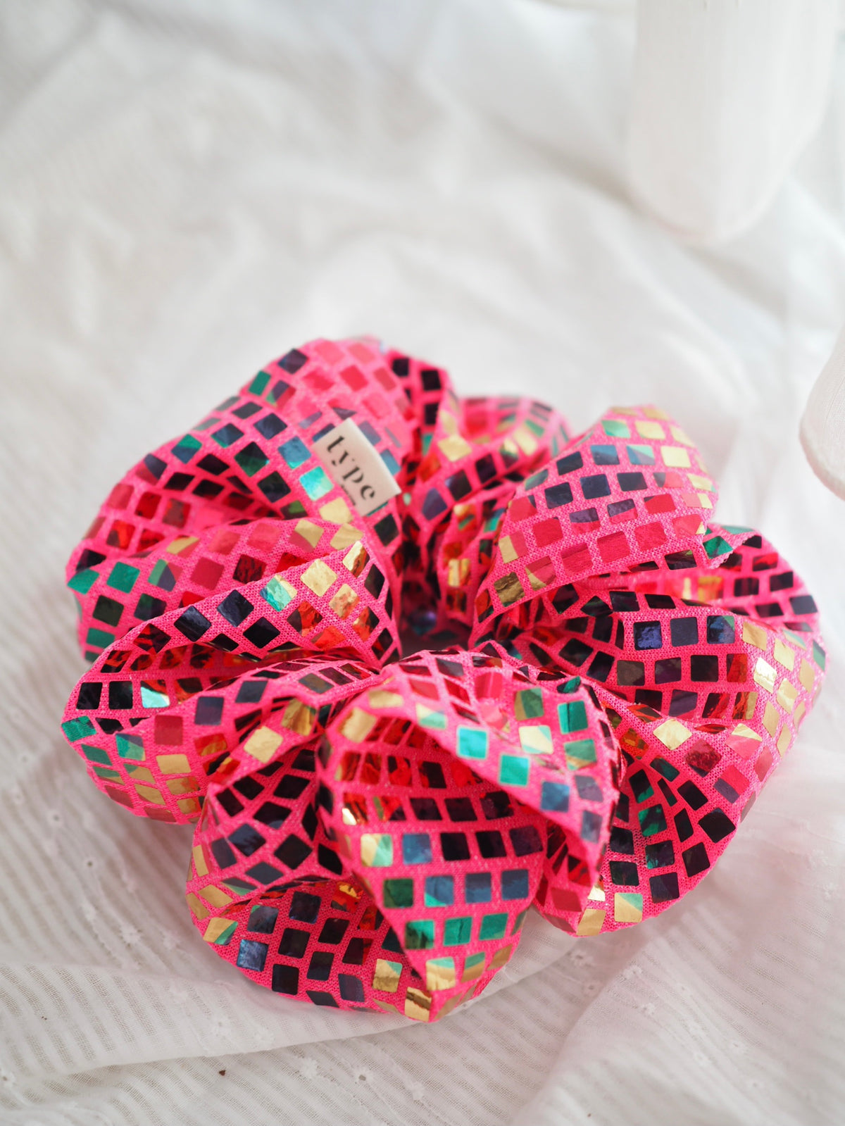 Party Scrunchies – Set of 2 Handmade Oversized Hair Scrunchies