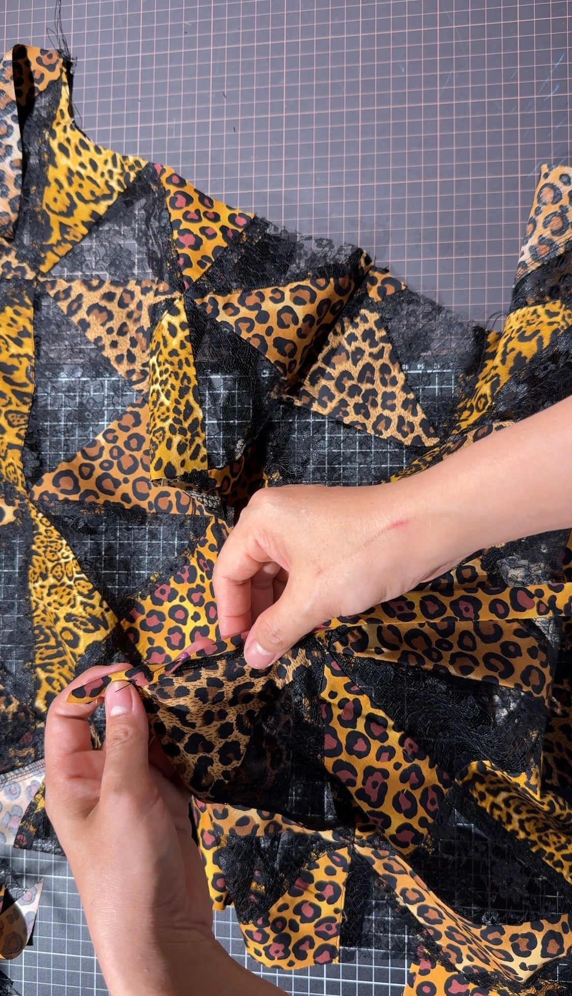 Leopard Patchwork Babydoll Midi Dress – One of a Kind