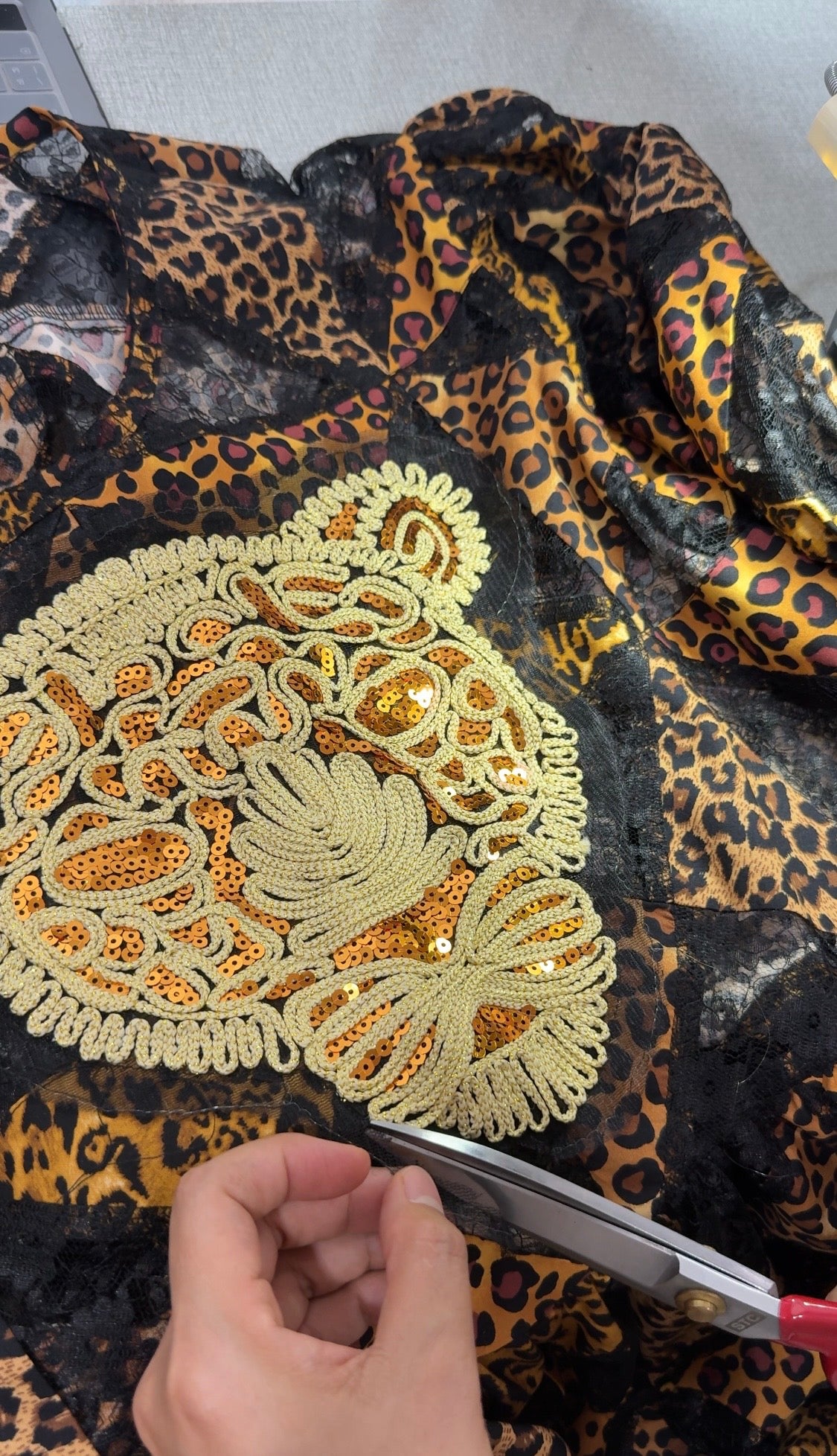 Leopard Patchwork Babydoll Midi Dress – One of a Kind