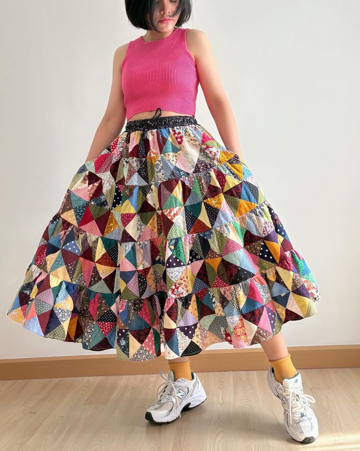 Multi-Color Patchwork Babydoll Dress — SOLD OUT