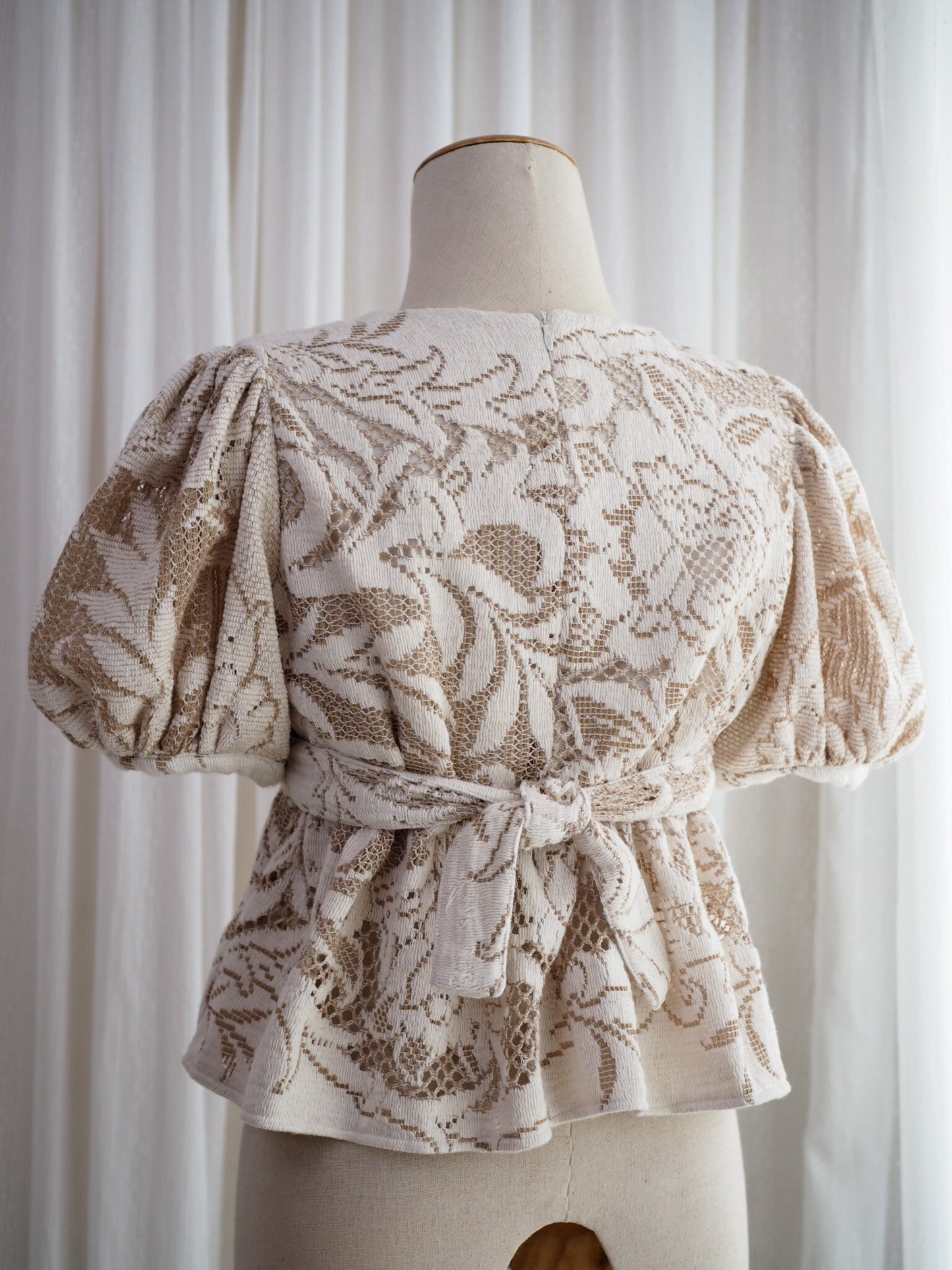 Hungarian Kalocsa-Inspired Embroidered Peplum Top – One of a Kind