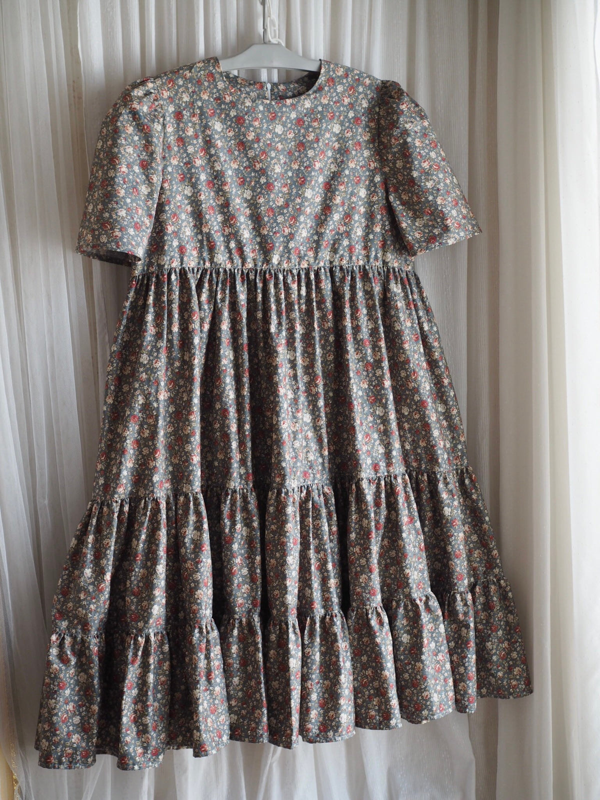 Dark Floral Tiered Maxi Dress