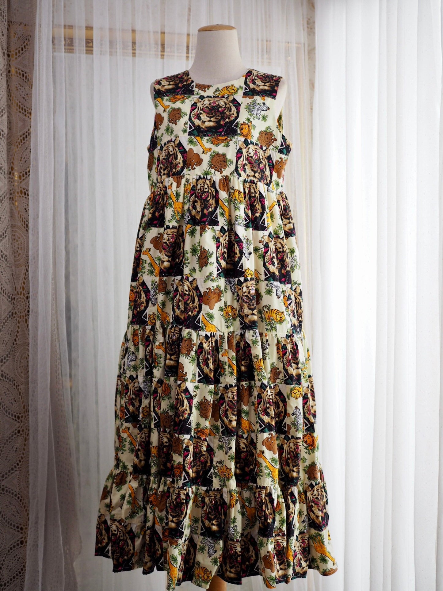 Tiger Print Tiered Babydoll Maxi Dress – One of a Kind