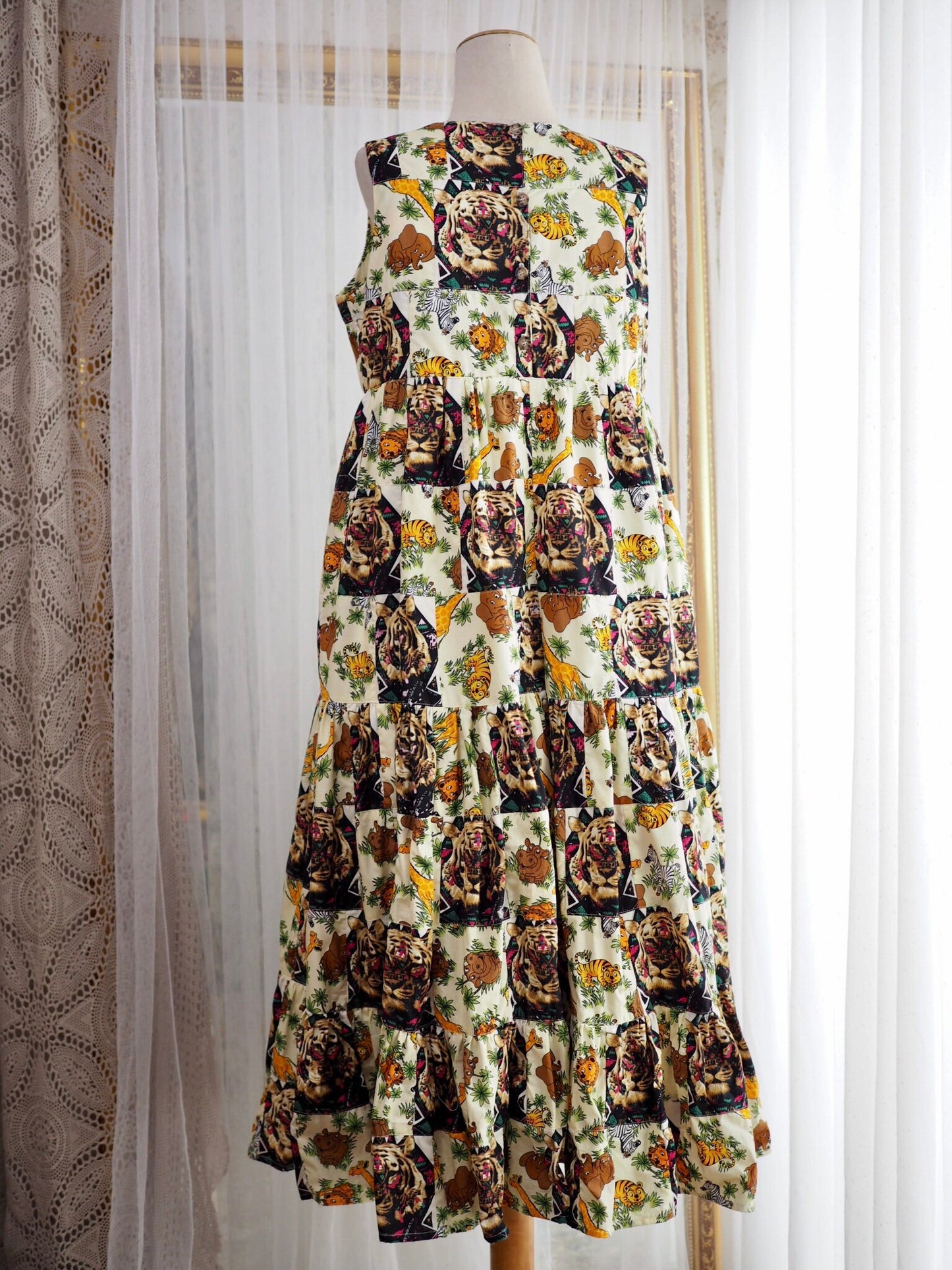 Tiger Print Tiered Babydoll Maxi Dress – One of a Kind