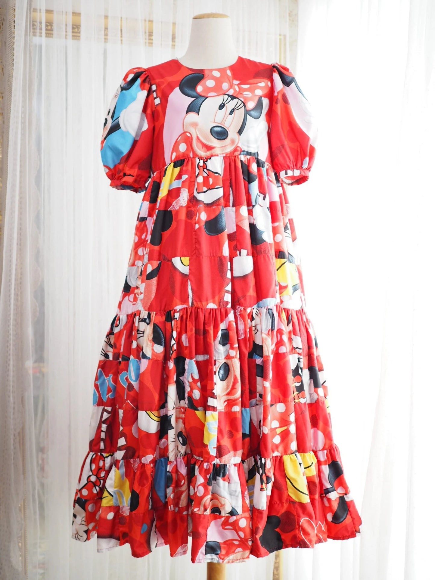 BabyDoll Mickey Mouse Patchwork Long Dress